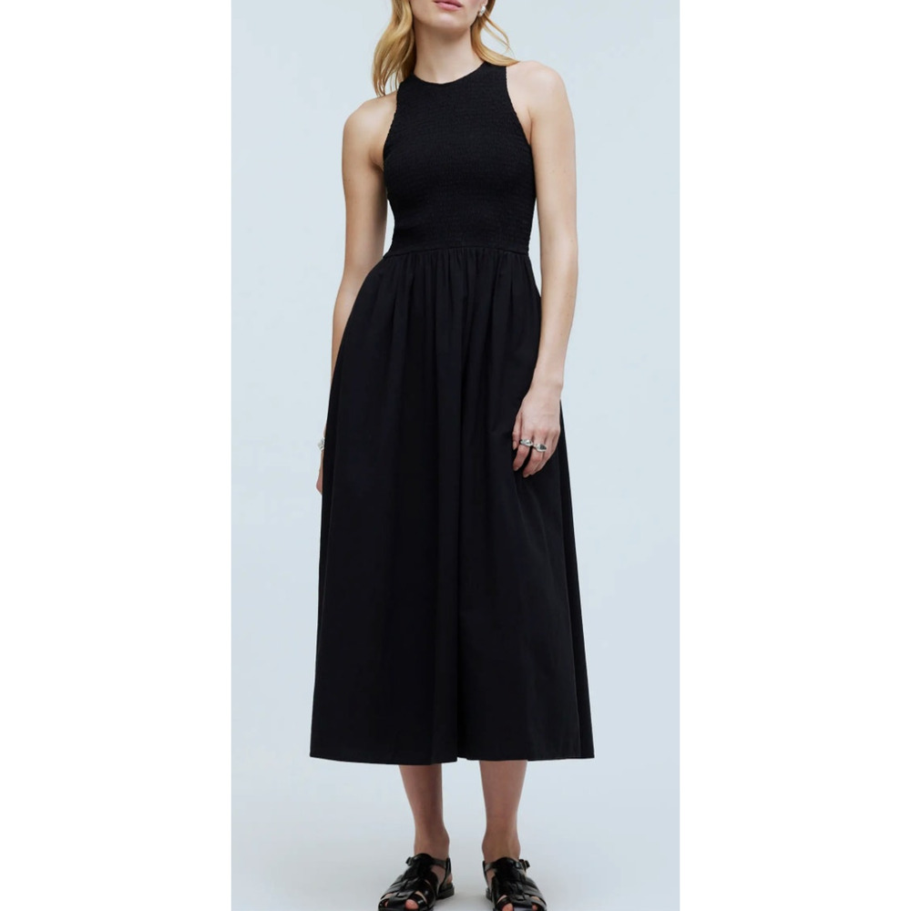 MADEWELL Women Dress Size S NWT Smocked Sleeveless Midi Summer Flowy